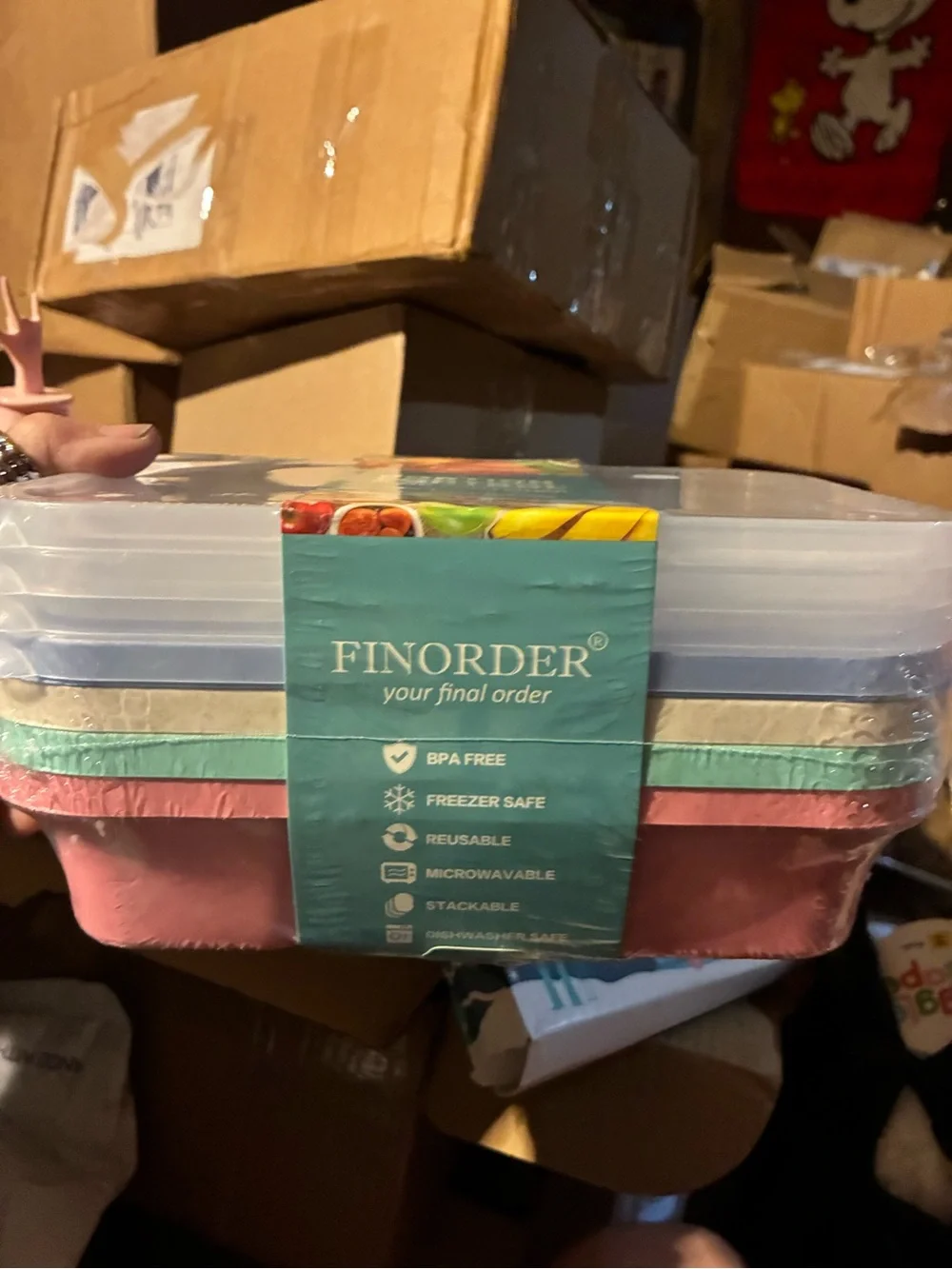 Portion Control Food Container – Teal & Coral